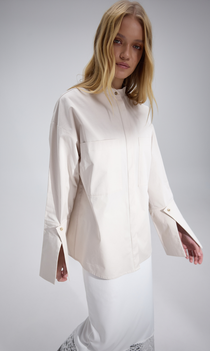 AURA Beige Shirt, S-M