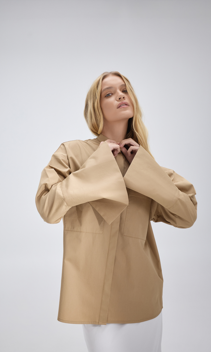 AURA Camel Shirt, S-M