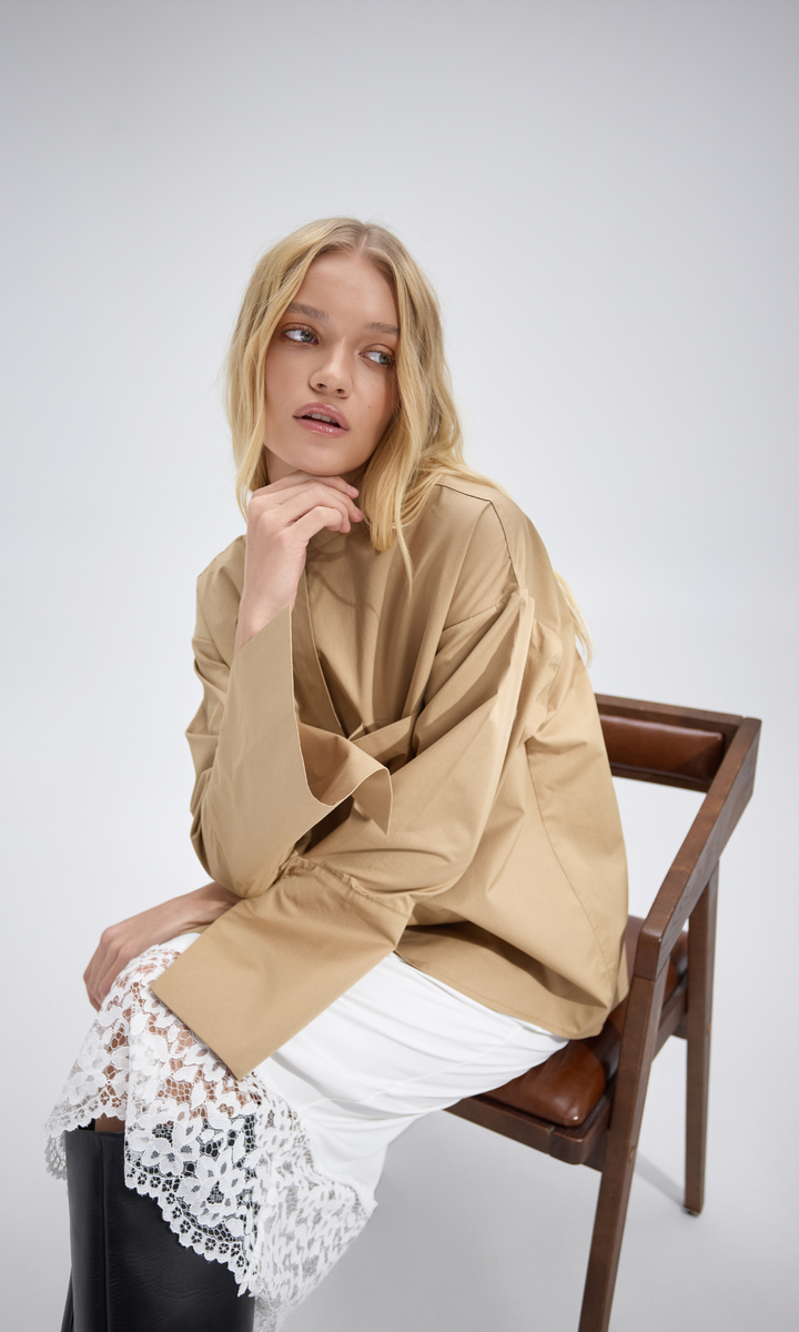 AURA Camel Shirt, S-M