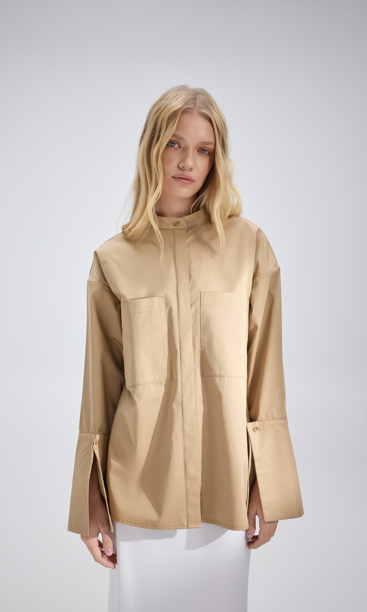 AURA Camel Shirt, S-M